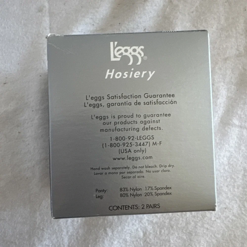 Vintage 2 Pair L'eggs Sheer Energy Size B Suntan 351 24 Control Top Pantyhose
